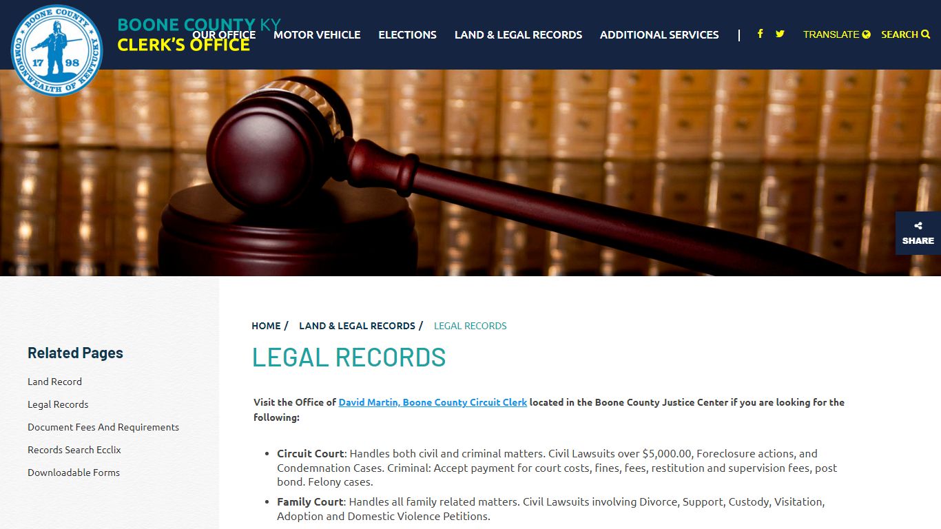 Legal Records - Boone County, KY