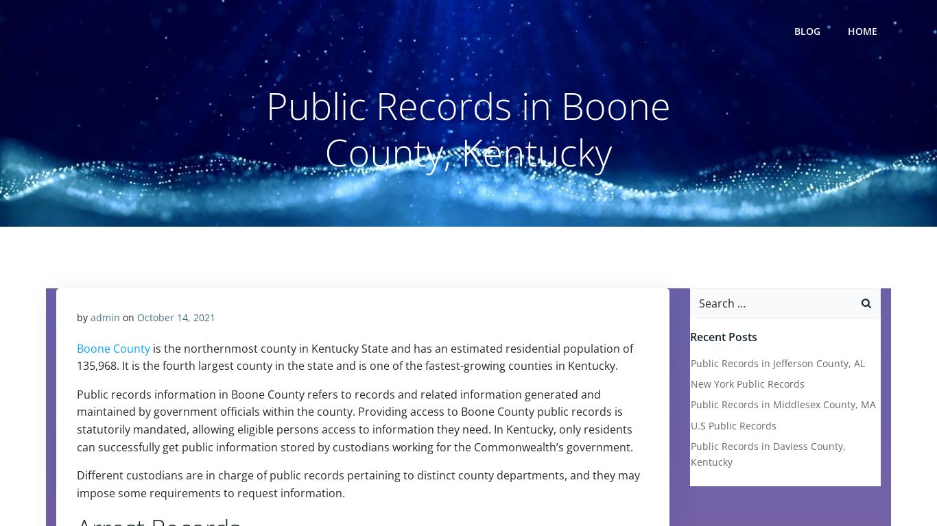 Public Records in Boone County, Kentucky